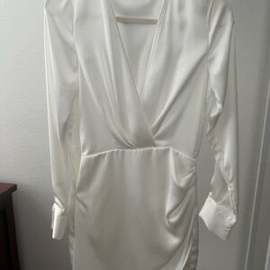 Zara White Satin Garment